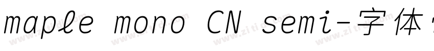 maple mono CN semi字体转换